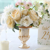 Elegant Amber Glass Pedestal Vases for Stunning Table Centerpieces